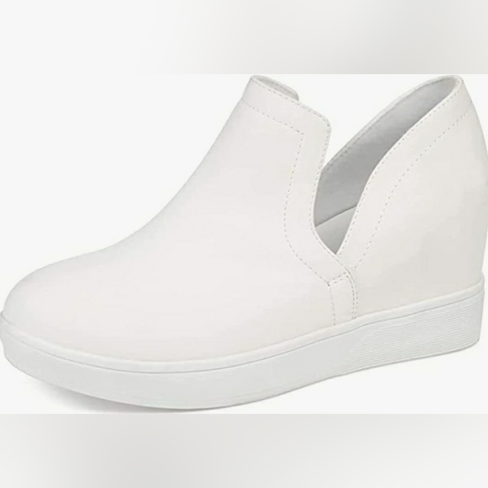 Journee Collection, 11W, white wedge sneaker